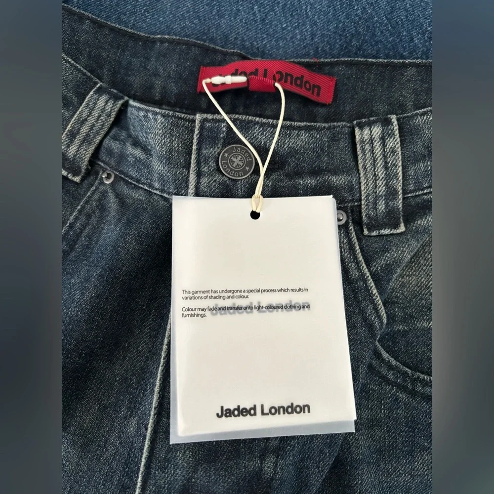 Jaded London, mid blue slub colossus jeans , size (26) , - Picture 6 of 11